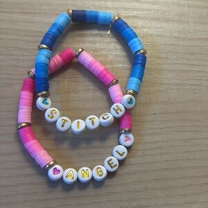 Stitch and angel bracelets for couples or friends!